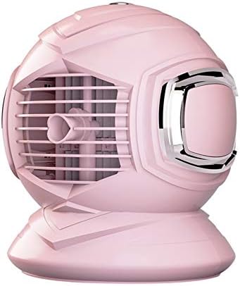 Portable Air Conditioner, Rechargeable Mini Personal Air Cooler Fan with 3 Speed Modes, USB Powered Humidifier, Auto Oscillation Desk Fan for Room Office (Pink)
