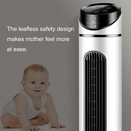 NBgy Tower Type Air Cooler, Remote Control Type Air Cooler, Silent Air Conditioner, Air Purification, Suitable for Living Room Bedroom Kitchen, Etc, White, 115x30cm