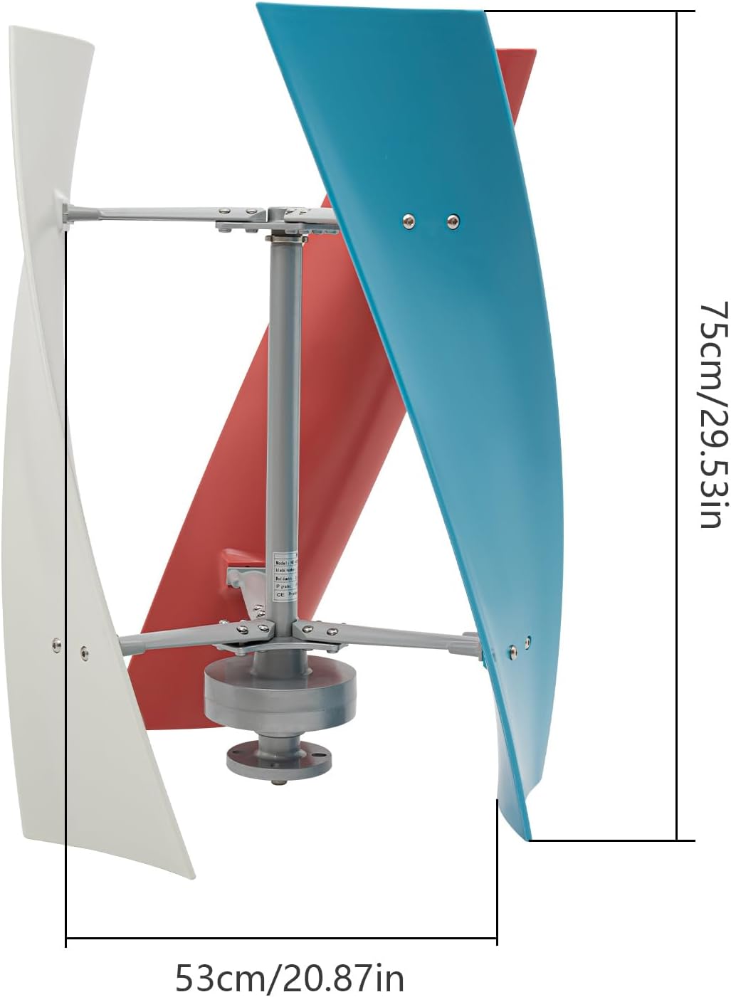 Wind Turbine Generator Kit,400W 12V Helix Maglev Axis Wind Generato, Vertical Axis Wind Turbine with 3 Blades Controller and Controller, for Boats, Gazebos, Houses