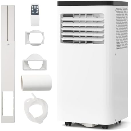 DORTALA Portable Air Conditioner 8000 BTU, 3-in-1 AC Unit with Remote Control, Dehumidifier, 24H Timer, Window Kit, Stand Up AC for 350 Sq.FT Bedroom, Dorm