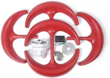 3000W Vertical Wind Turbine, 12V/24V/48V Vertical Axis Wind Generator, Compact Efficient Windmill for Industrial Energy, Eco-Friendly Red Design for Renewable Power Solutions