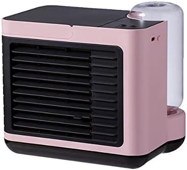 Portable Air Conditioner Fan, Desktop Cooling Fan, Personal Air Cooler Humidifier, Mini Air Conditioner for Bedroom Office Home Room (Color : Pink)