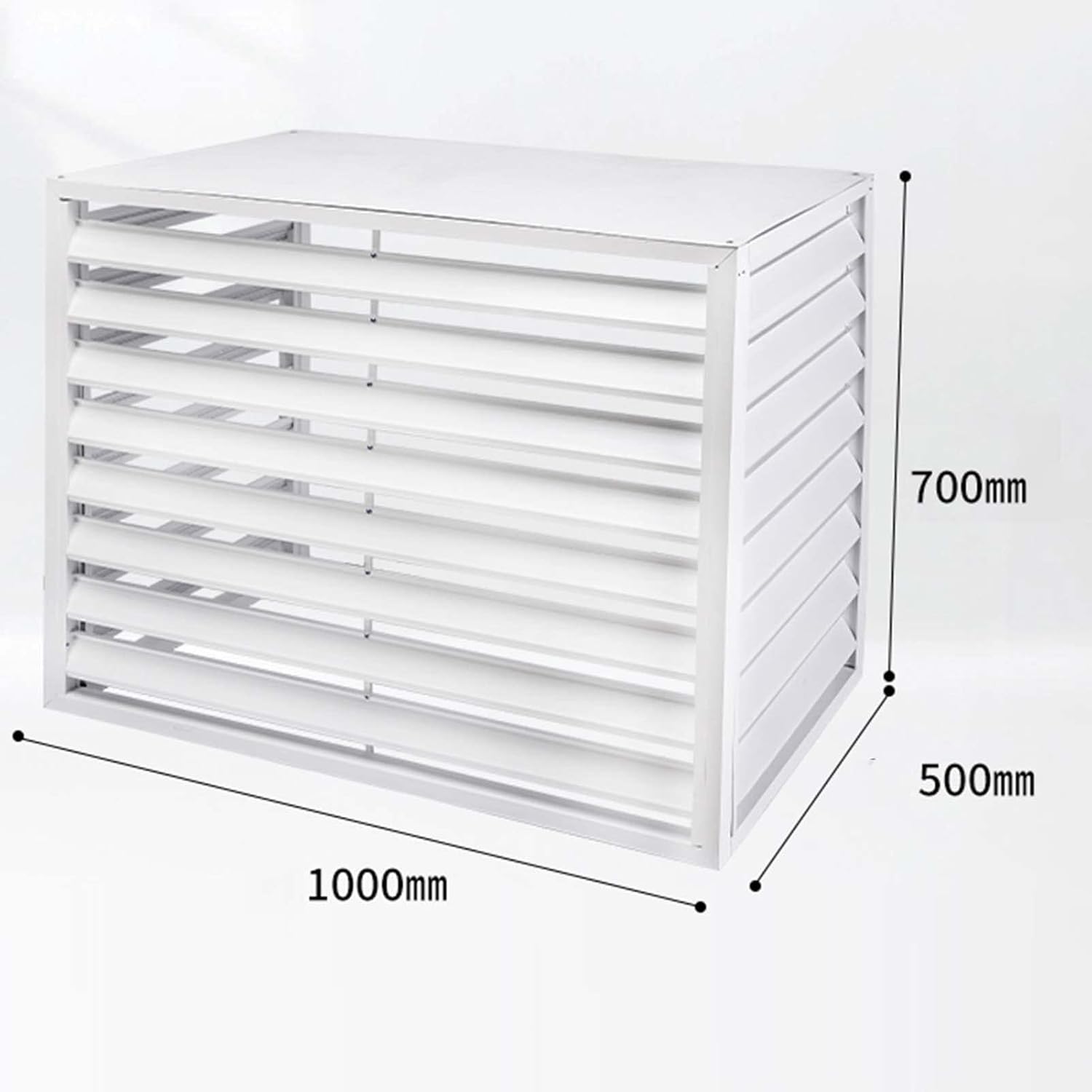 Cover for Outdoor Air Conditioning Cover Decorative Privacy Screen, Aluminum All-Weather Central Air Conditioner Protection Cover for Outside Units,freestanding Enclosure to Cover Garbage Or Ac Units
