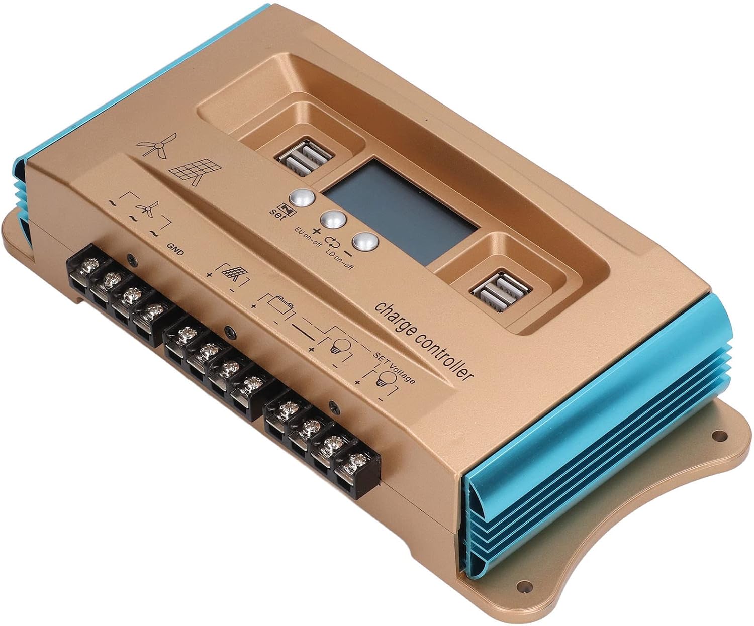 MPPT Solar Charge Controller Advanced Overcharge Protection Solar Panel Regulator for RV Home Systems 12V 24V 36V 48V 60V PC Material (100A)