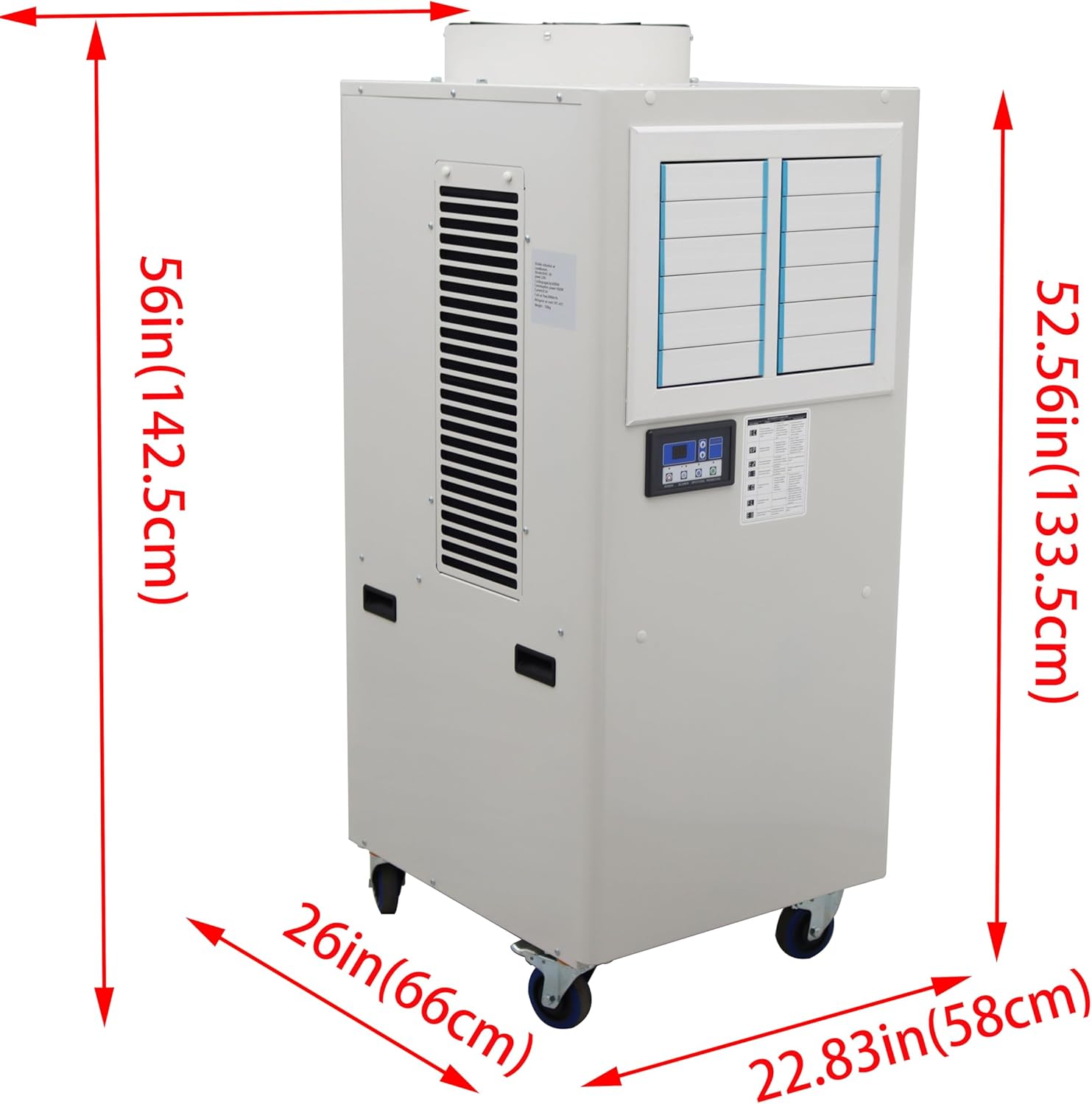 INTSUPERMAI Mobile Industrial Air Conditioners Spot Cooler Air Conditioner Workshop Post Cooling Mobile Air Conditioners Louver Type 220V