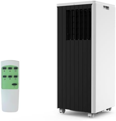 8,000 BTU Portable Air Conditioner for 350 Sq.Ft - Drainage-Free 3 in-1 w/Dehumidifier & Fan, 24-Hour Timer Ultra-Quiet 50dB & No Tools Window Kit for Bedroom/Office