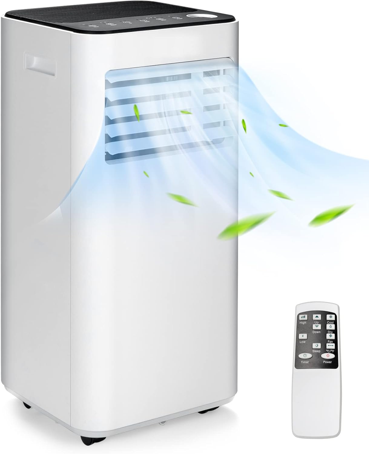 PETSITE 10000 BTU Portable Air Conditioner, 3-in-1 Multi-Functional AC Cooling Unit with Remote Control, Dehumidifier, Window Kit Included, Stand up Air Conditioner Cools Rooms up to 350 Sq.Ft