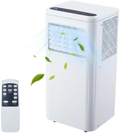 Portable Air Conditioner 10000BTU w/LCD Remote, Fast Cooling Up to 450 sq.ft, Dehumidifier, Fan - Complete Package