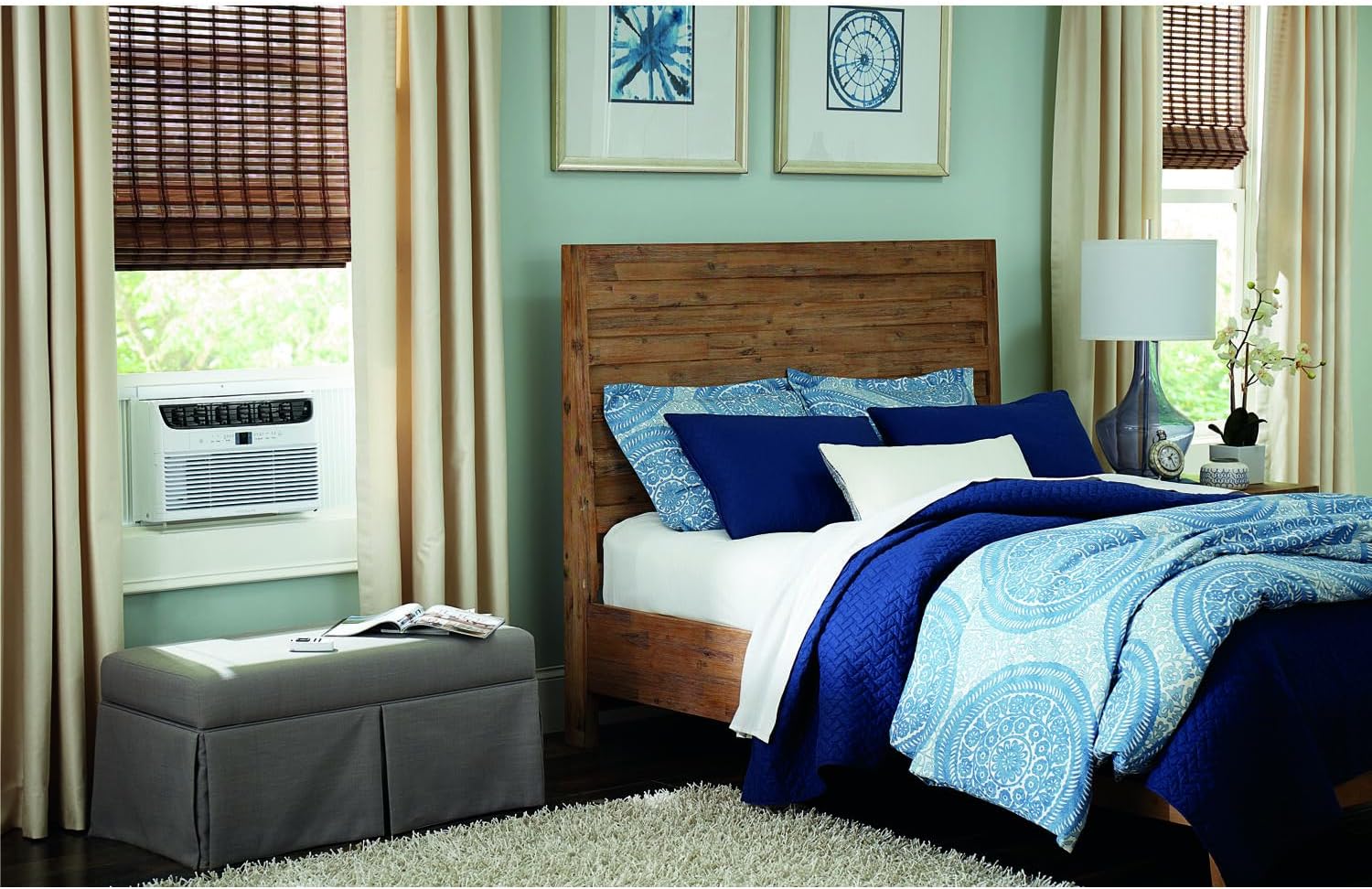 Frigidaire 6,000 BTU Window Air Conditioner & Dehumidifier, 115V, Cools up to 250 Sq. Ft. for Apartment, Dorm Room & Small/Medium Rooms, with Remote Control, Programmable Timer, and Sleep Mode, White