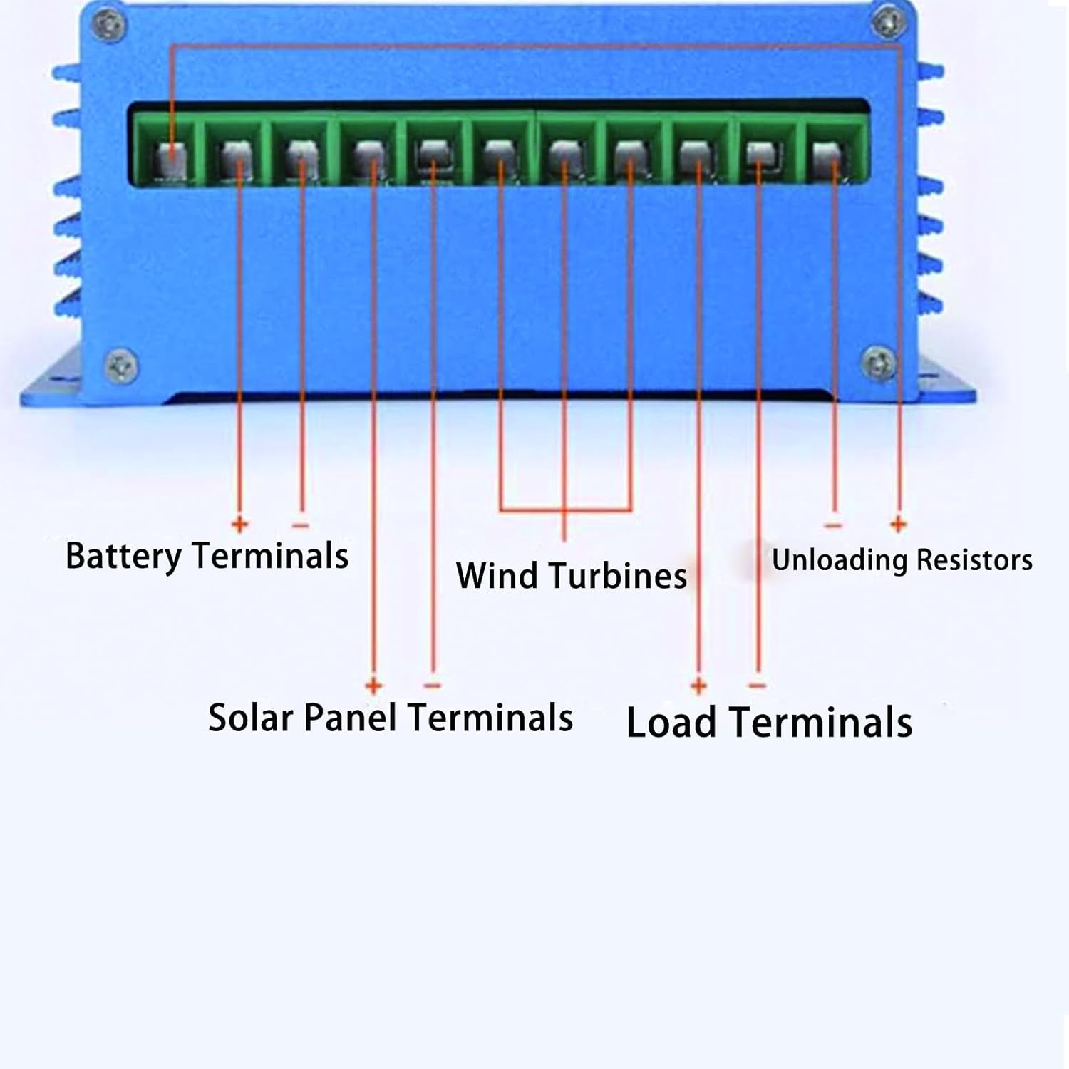 Charge Controller for Off-Grid Systems with Photovoltaic and Battery Dual Power Supply, Wind Solar Hybrid Charge Controller 6000W-14000W, MPPT Solar Charge Controller 12V-48V LCD Display 24V