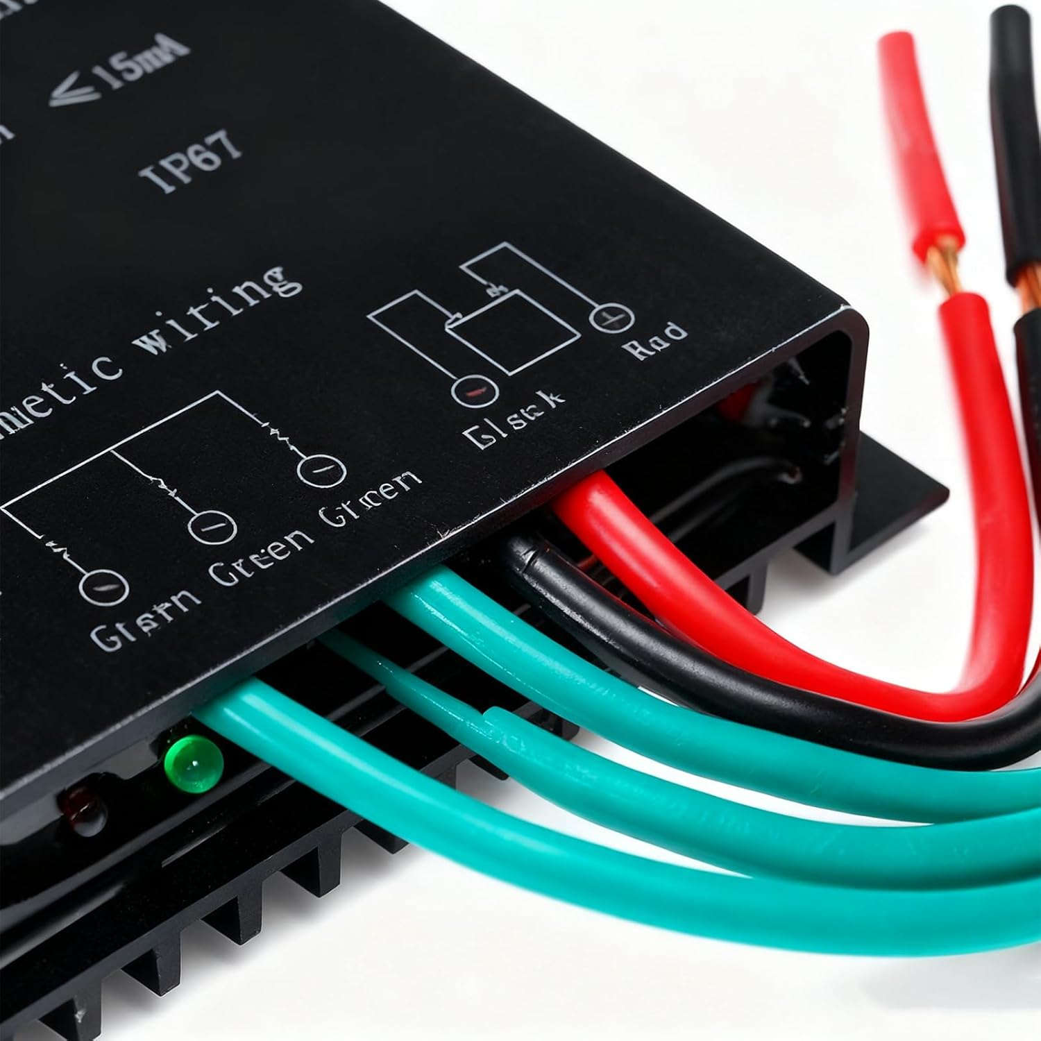 48v, MPPT Wind Turbine Charge Controller IP67 Waterproof 12V 24V Auto Match 100W‑12000W MPPT Wind Generator Controller for Lighting(Black)