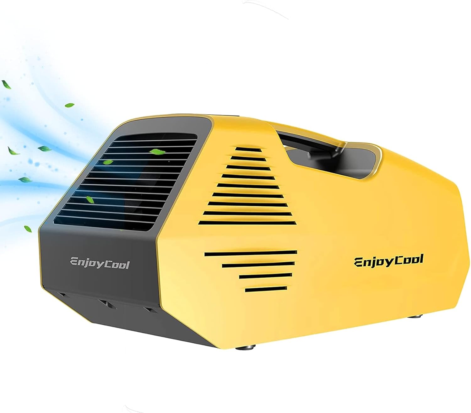 2380BTU Tent Air Conditioner for Camping 240W Camping Air Conditioner Low Power Consumption Indoor Outdoor for Tent Car Van Life Battery Not Included Battery Not Included(Yellow 02)