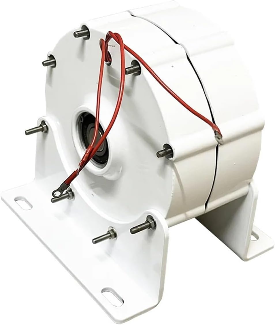 2000W Wind Turbine Generator 12V 24V 48V Low RPM Power Magnetic Water Turbine Hydro tor Industrial Energy(with Base,Double Shaft_12V)