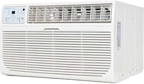 Keystone 12,000 BTU Wall Mounted Air Conditioner with Supplemental Heat and Dehumidifier Function, 230V, Wall AC with Remote for Small and Medium Sized Rooms up to 550 Sq.Ft., Quiet, High Efficiency