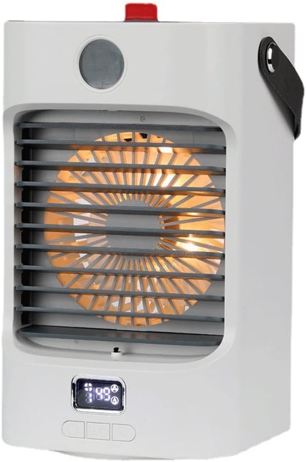 Portable Air Conditioners Fan, USB Personal Air Conditioner Fan with 3 Speeds, Air Cooler for Bedroom Home Office (Color : White)