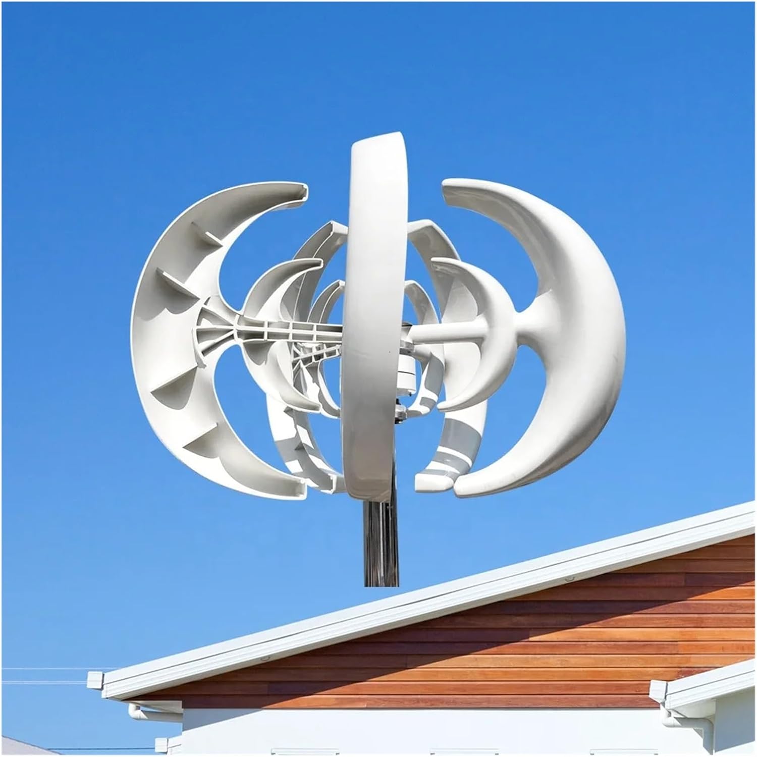 1000W 24V Vertical Axis Wind Turbines Generator Lantern 5 Blades Motor Kit Wind Turbine, Windmill Home Camping Industrial Energy(with MPPT Control,24V)