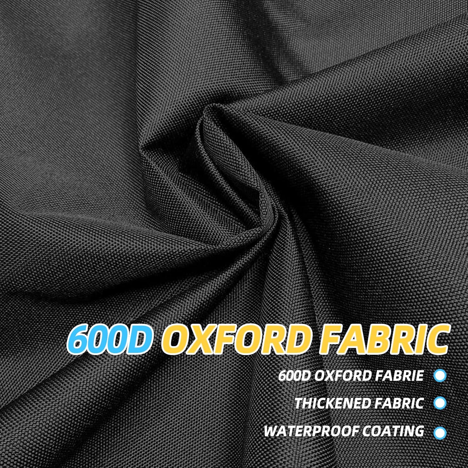 Generator Cover, 600D Polyester Heavy-Duty Waterproof Generator Cover for 7.5–22kW Home Standby Generators — Windproof Zippered/Elastic Hem Design, Black (Black)