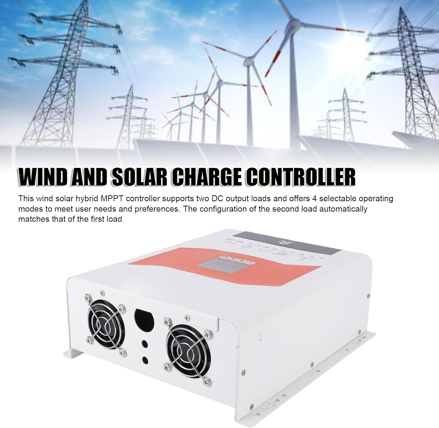 FTVOGUE 600W Wind 400W Solar Hybrid MPPT Charge Controller with LCD Display Boost Unload Function for Off Grid System Street Light