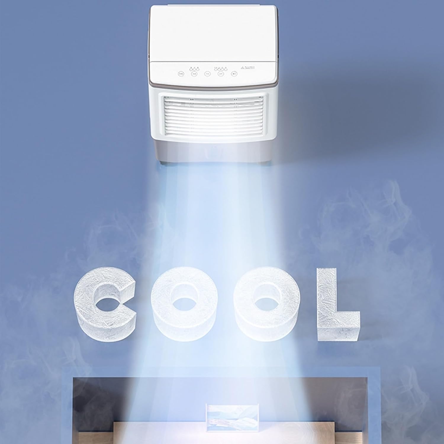 Portable Air Conditioner, Oscillating Tower Fan with Remote, Evaporative Air Cooler with 3 Wind Speeds, Cooling Fan Air Conditioner for Room Office(C)