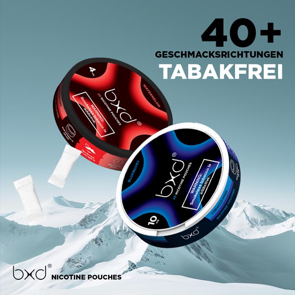 5er-Packung BXD Nikotinbeutel – 20 Stück pro Dose ( Nik. 3mg/4mg/6mg/10mg) - bxdmart