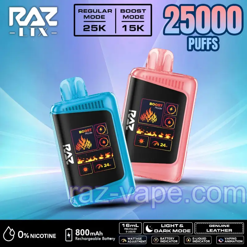 RAZ Zero Nicotine vape LTX 25000 (DC25000) Disposable Vape