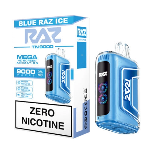 Raz TN9000 Zero Nicotine BLUE RAZ ICE