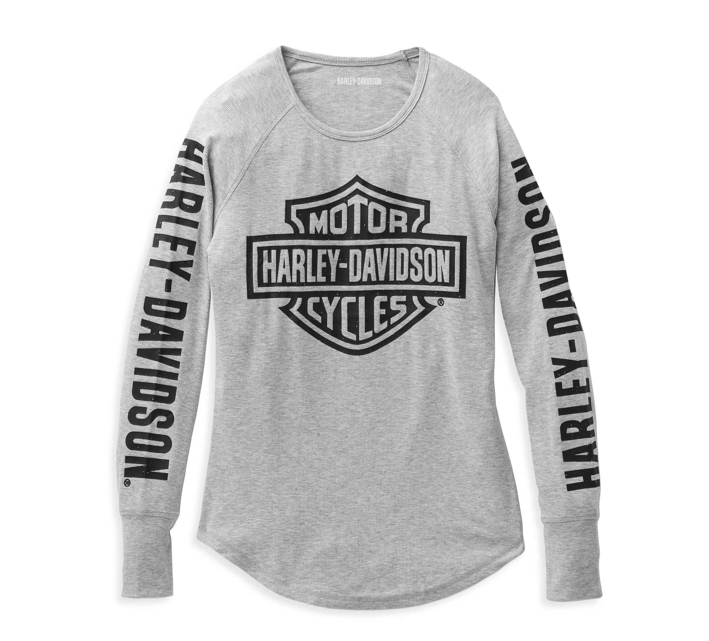 Women's Authentic Bar & Shield Rib-Knit Top - Light Grey Heather