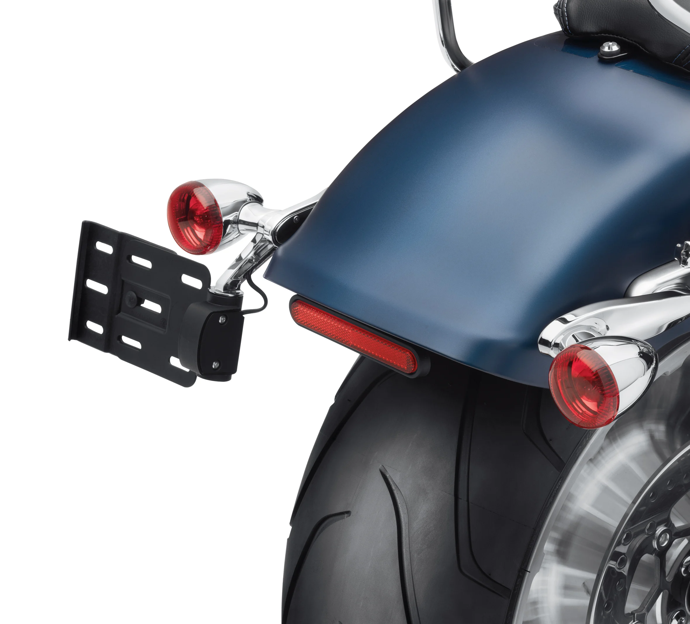 Rear Turn Signal/License Plate Relocation Kit - Chrome