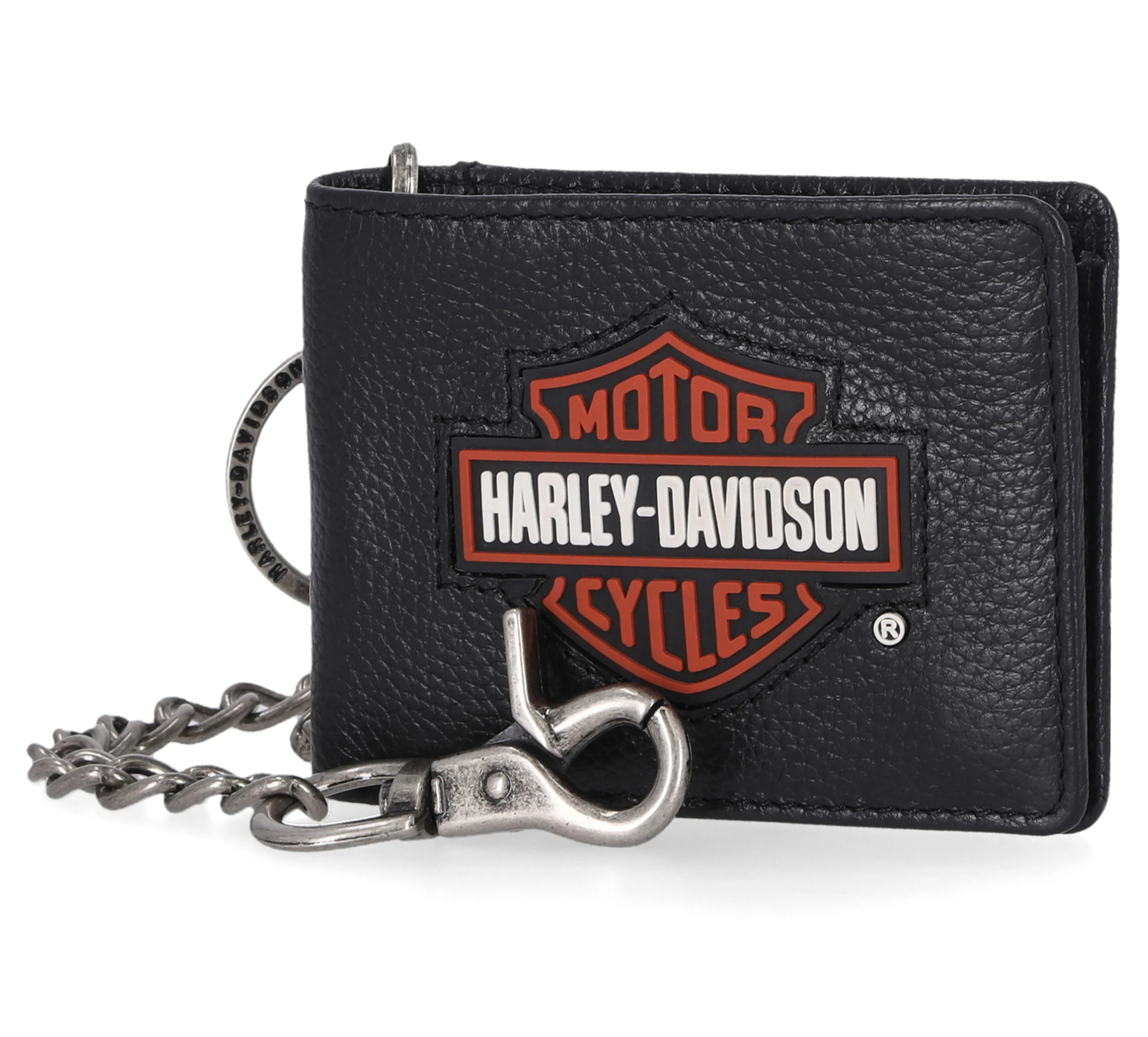Bar & Shield Front Pocket Wallet With Chain