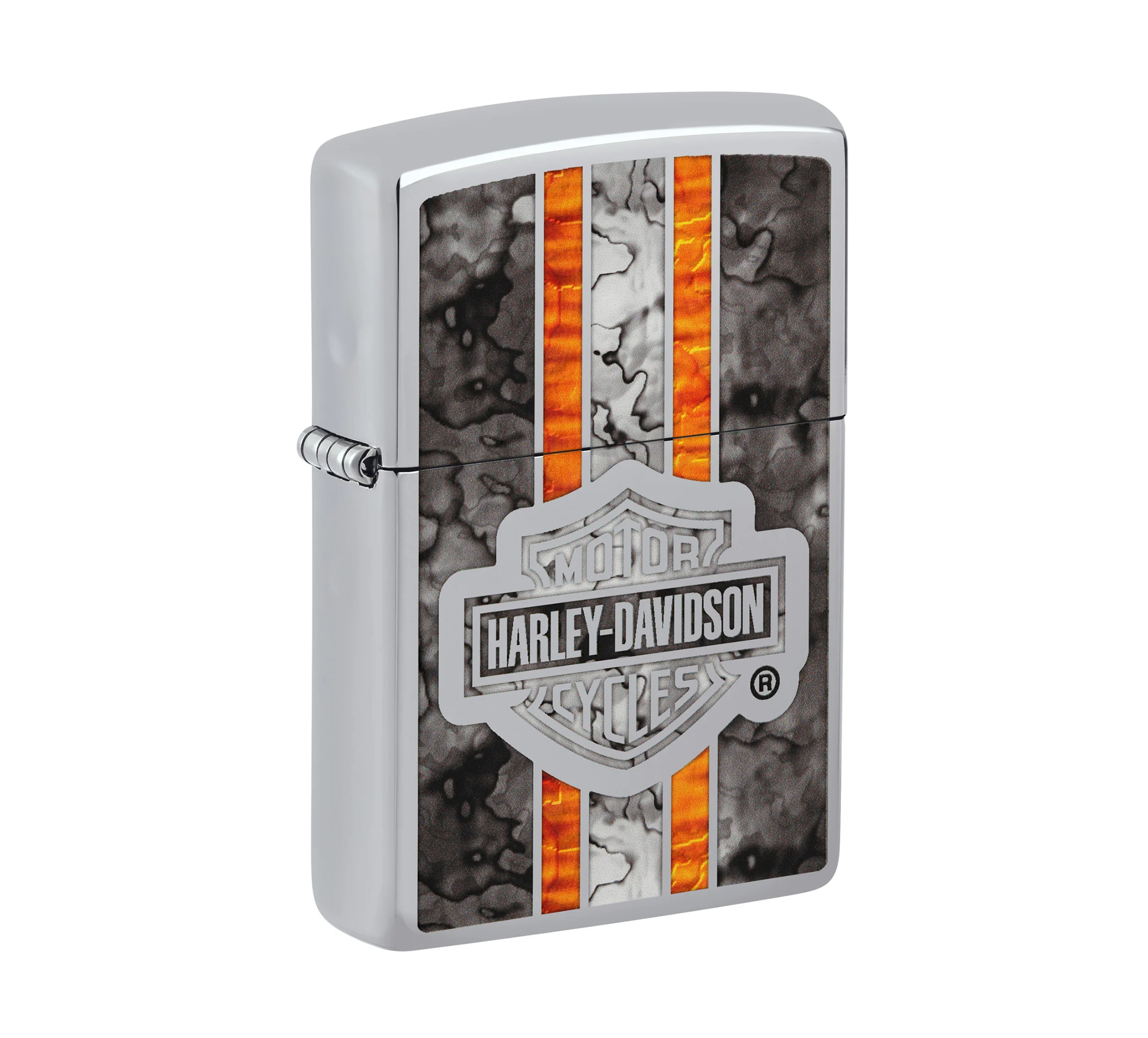Harley-Davidson Bar & Shield Fusion High Polish Chrome Windproof Lighter