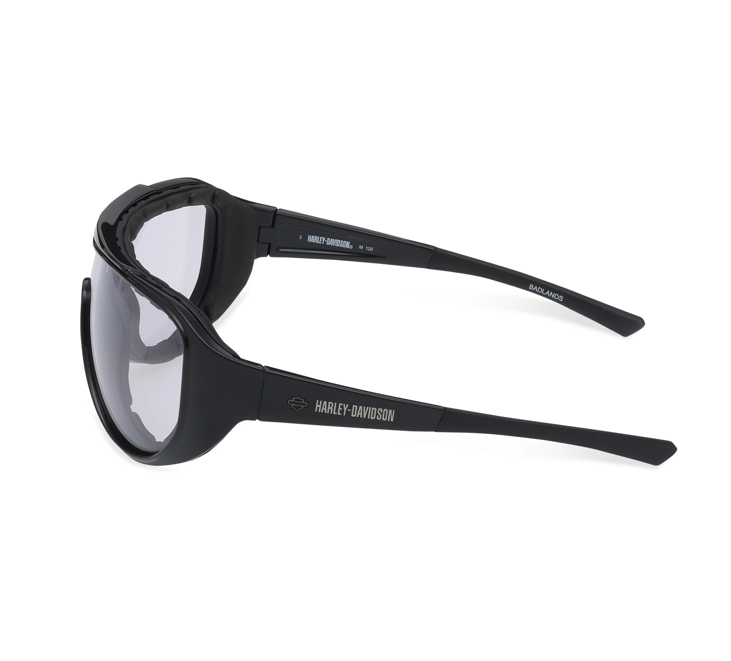 Badlands Aviator Motorcycle Riding Sunglasses - Shiny Black