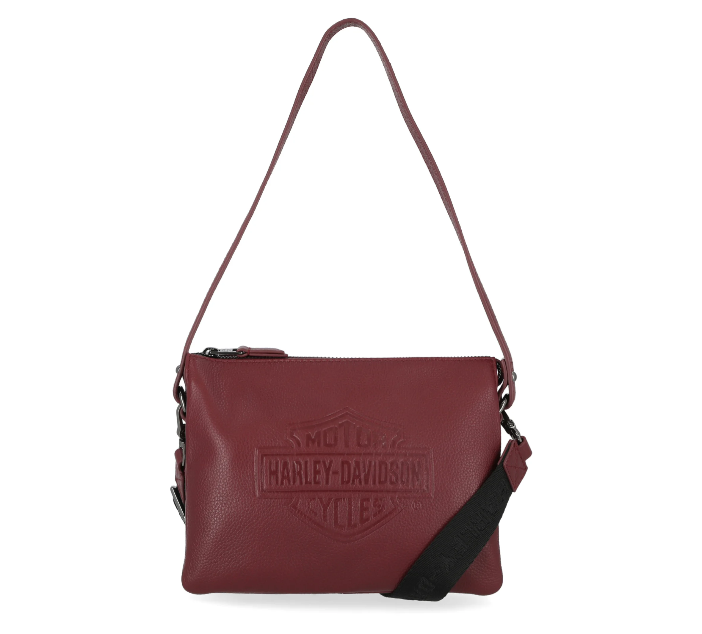 Rebel Pebble  H-D Crossbody Bag - Oxblood