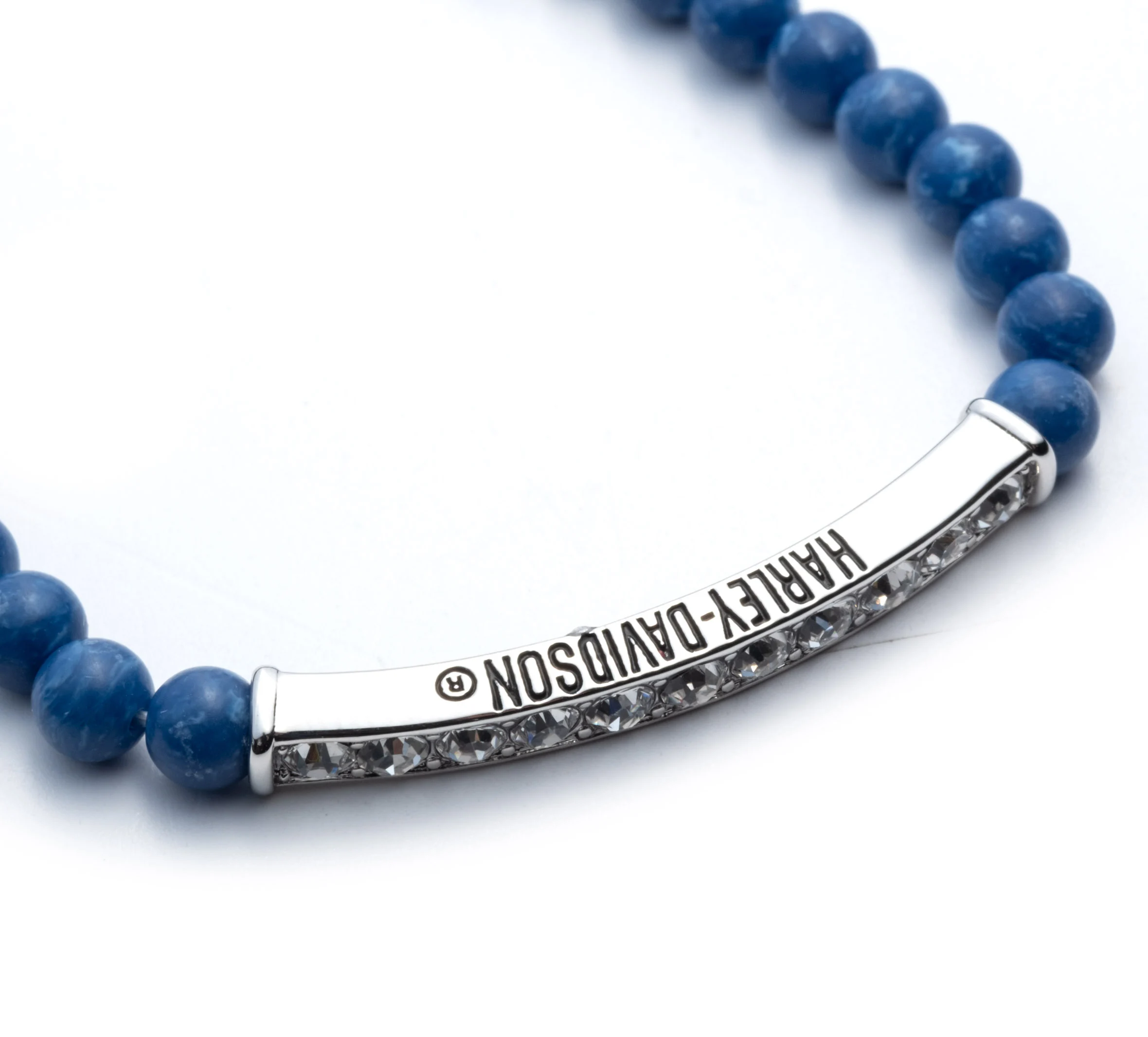 Women's Harley-Davidson Logo Bar Beaded Slider Bracelet