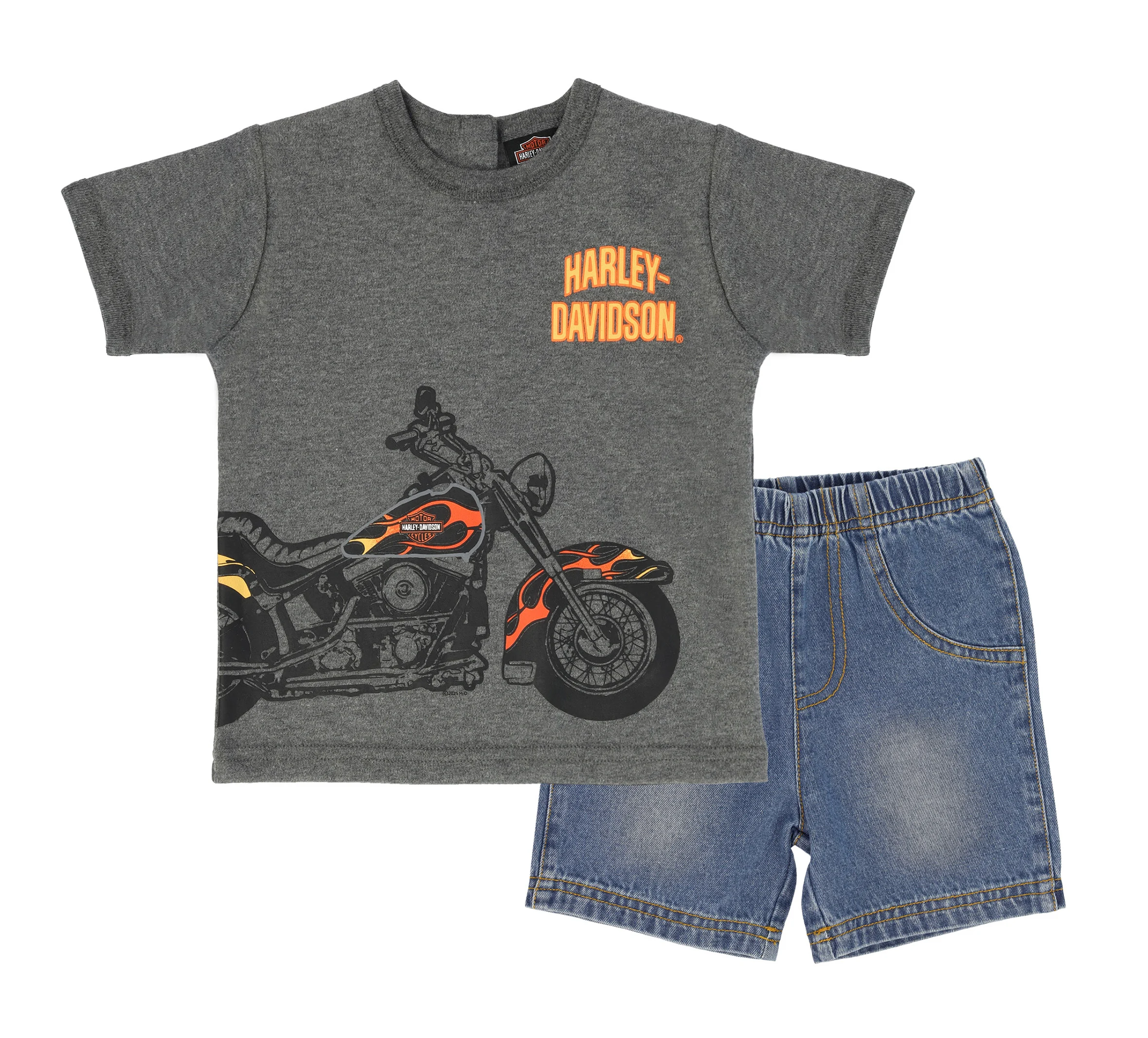 Toddler Boys Denim Short Set