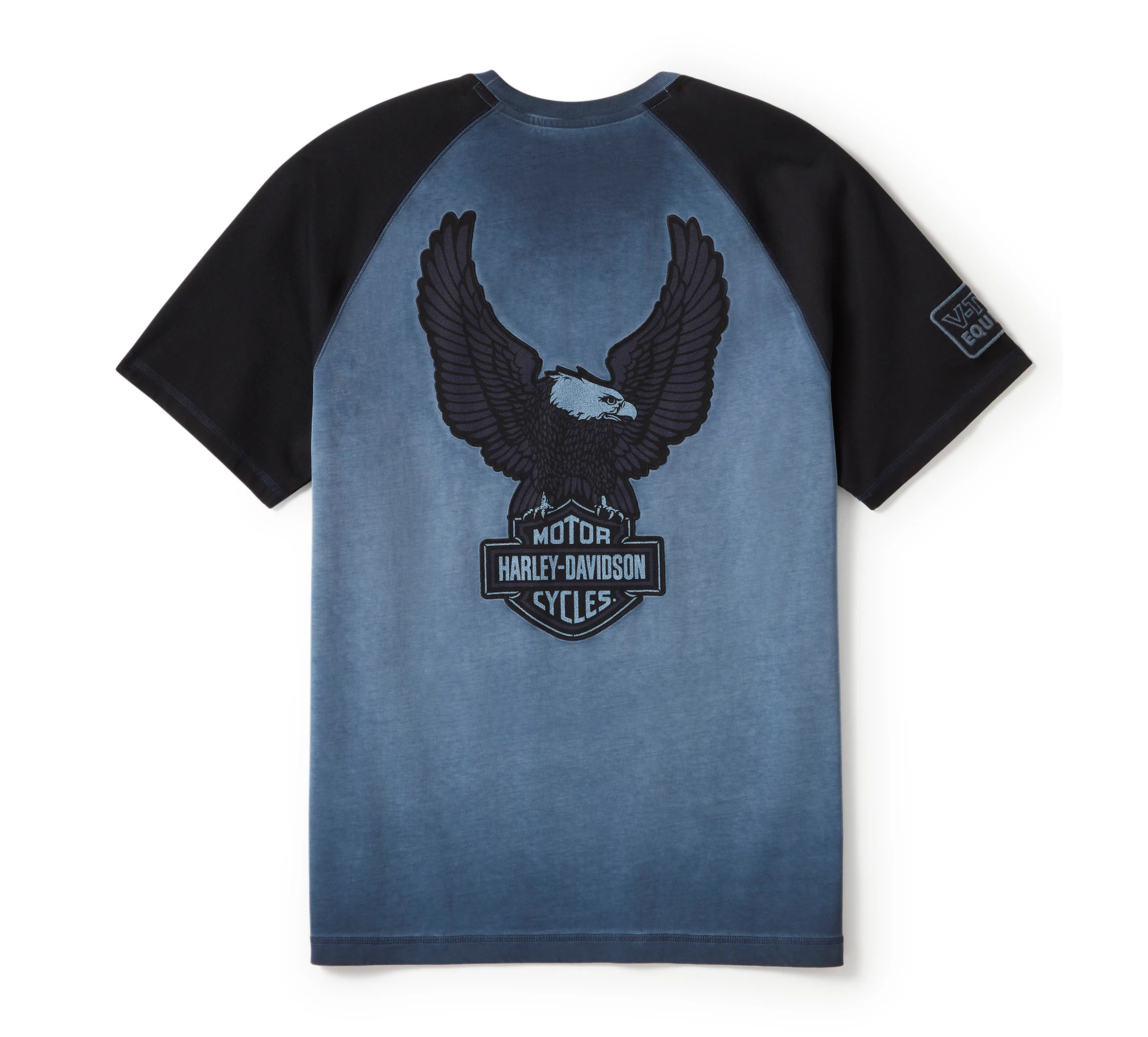 Men's Iron Bond II Short Sleeve Tee - Colorblock - Mood Indigo & Harley Black
