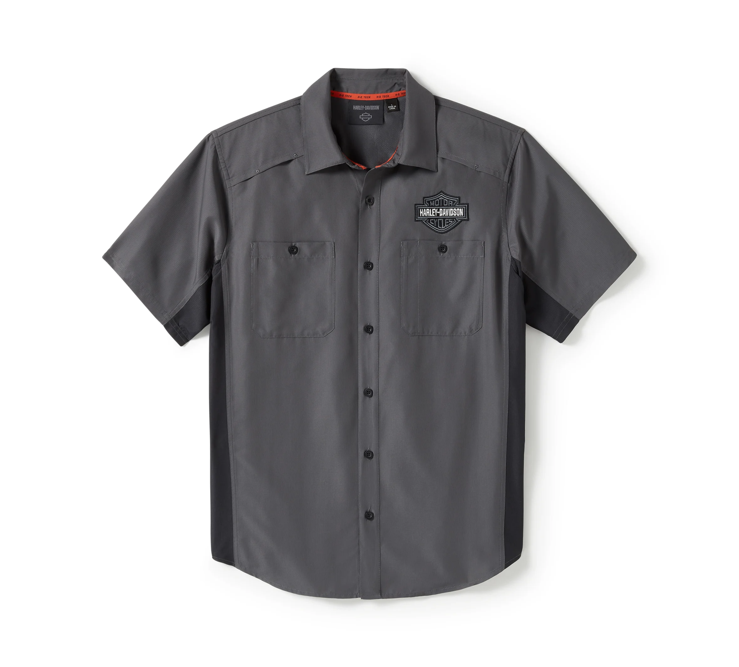Men's H-D TECH Colorblock Shirt - Colorblock - Asphalt & Harley Black