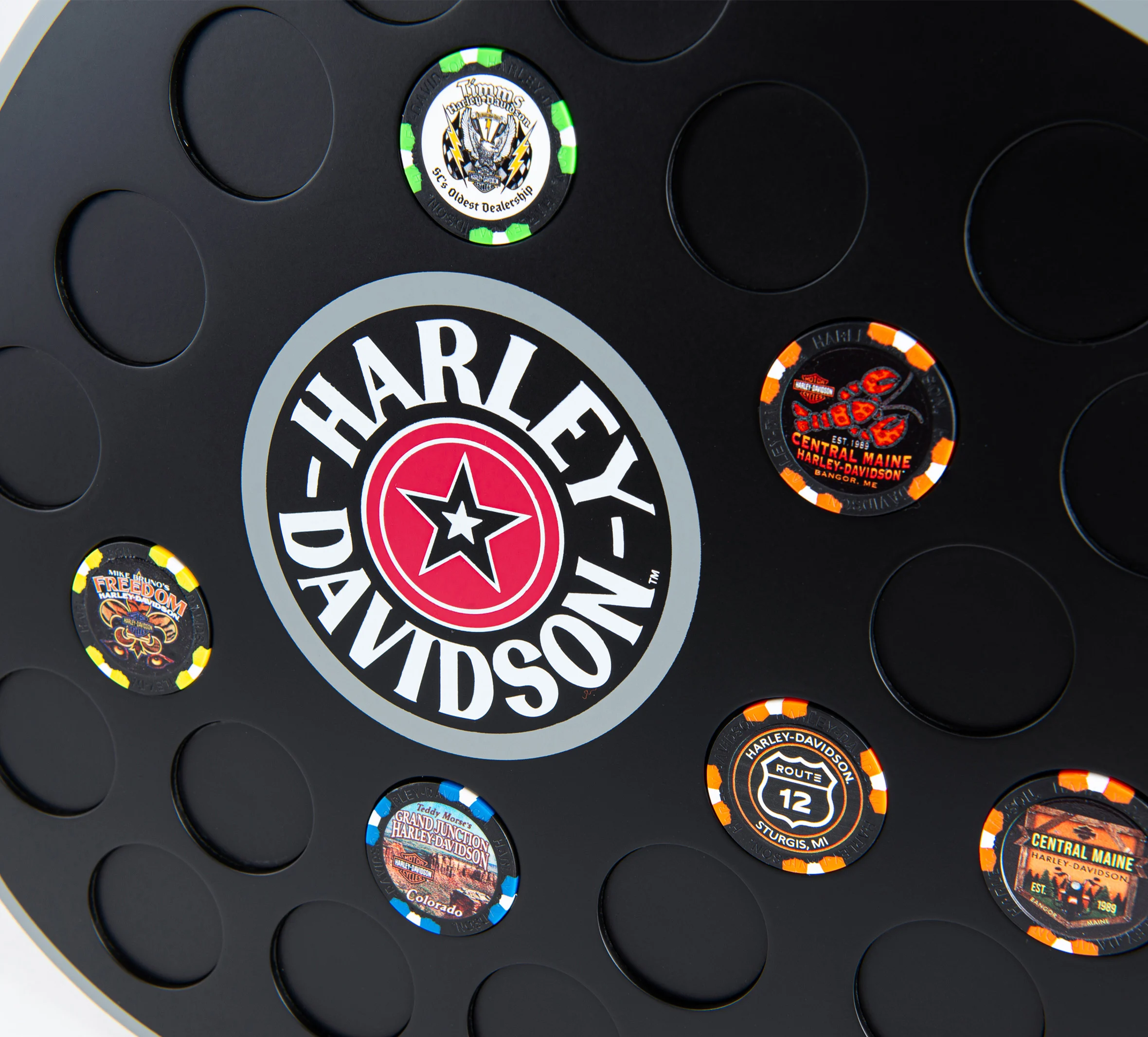 H-D Gas Tank Magnetic  Poker Chip Frame