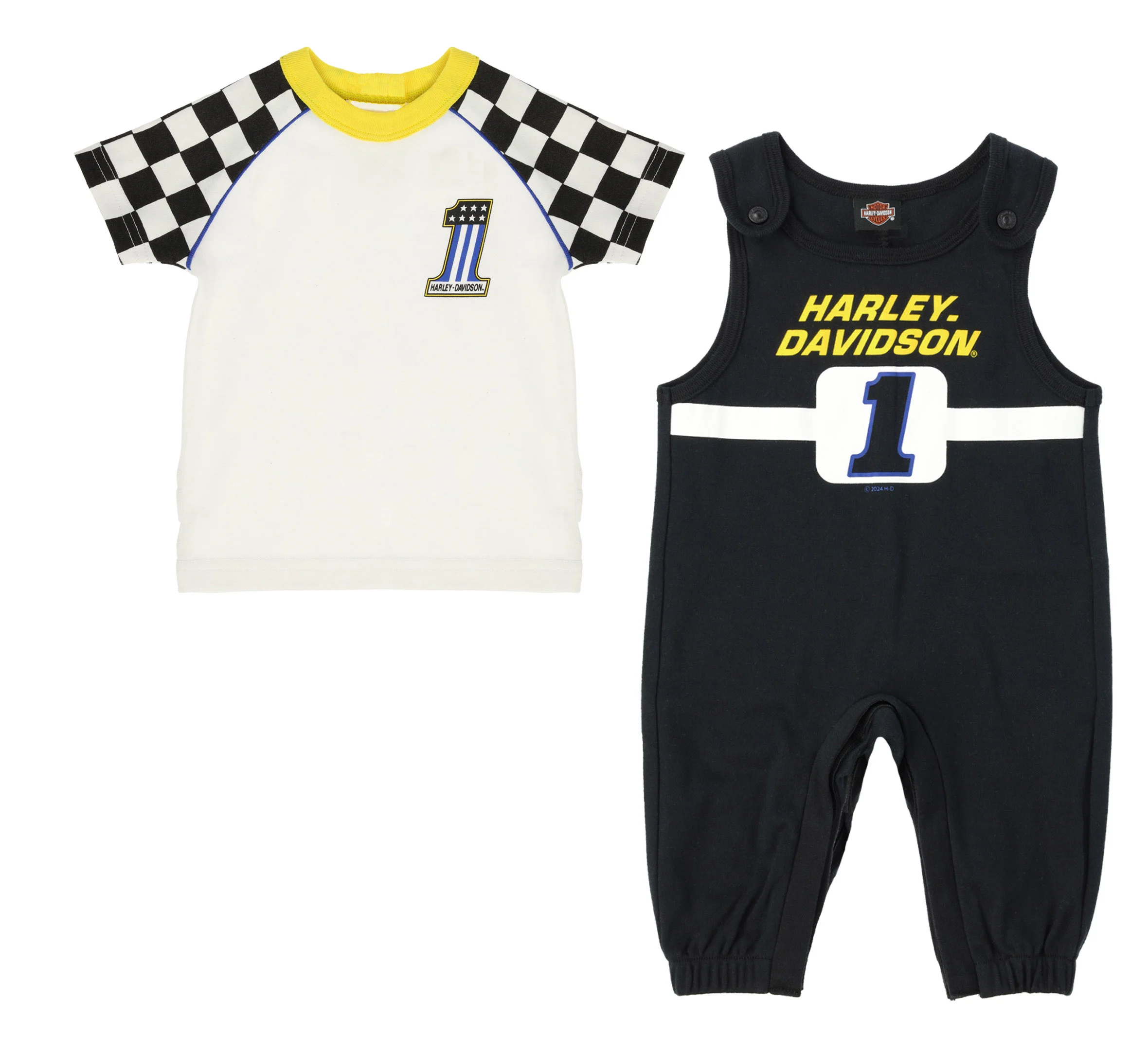 Infant Boy's Knit Race Collection Overall & Tee Set