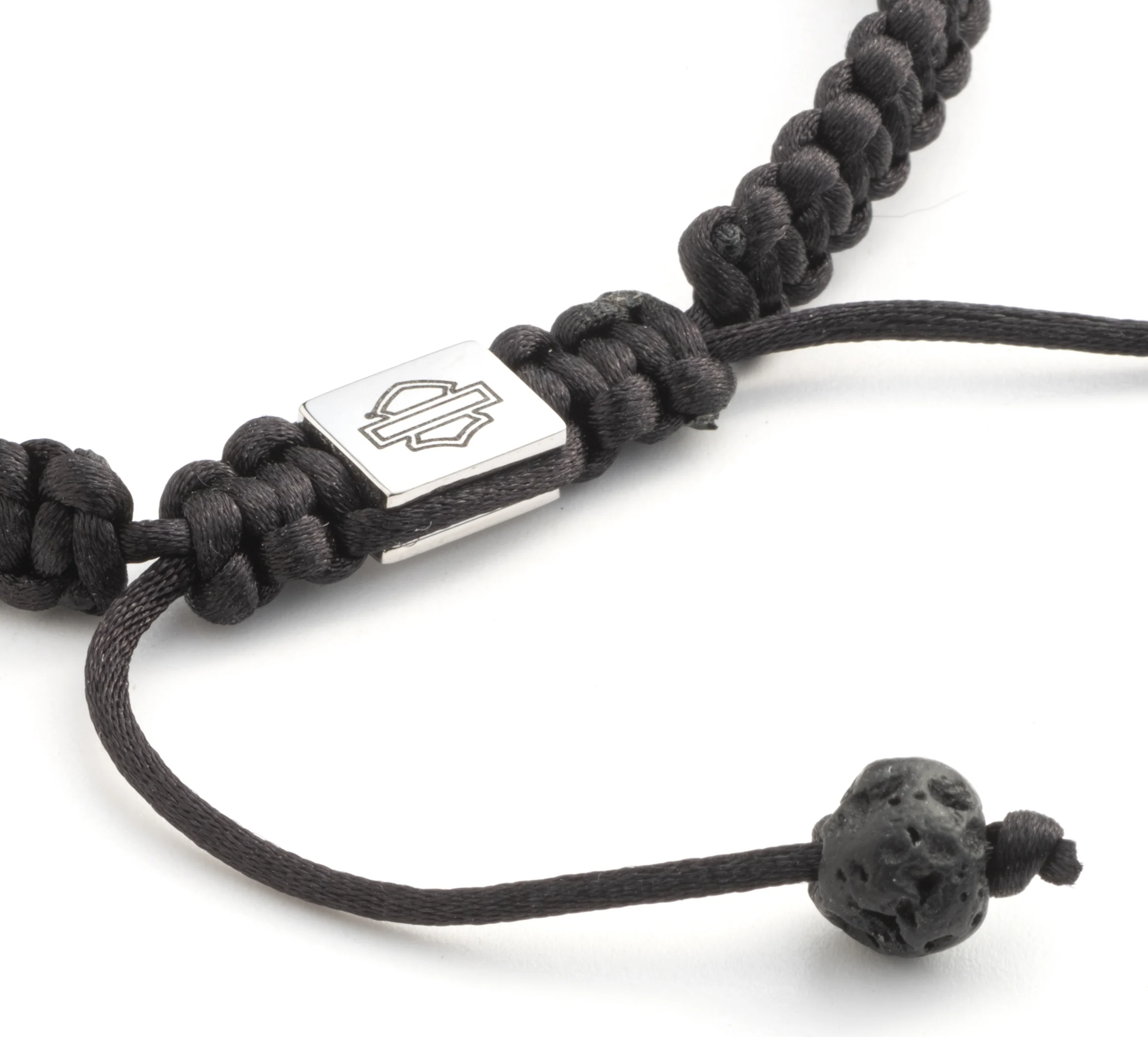 Men's Lava Bead Rondelle Bracelet