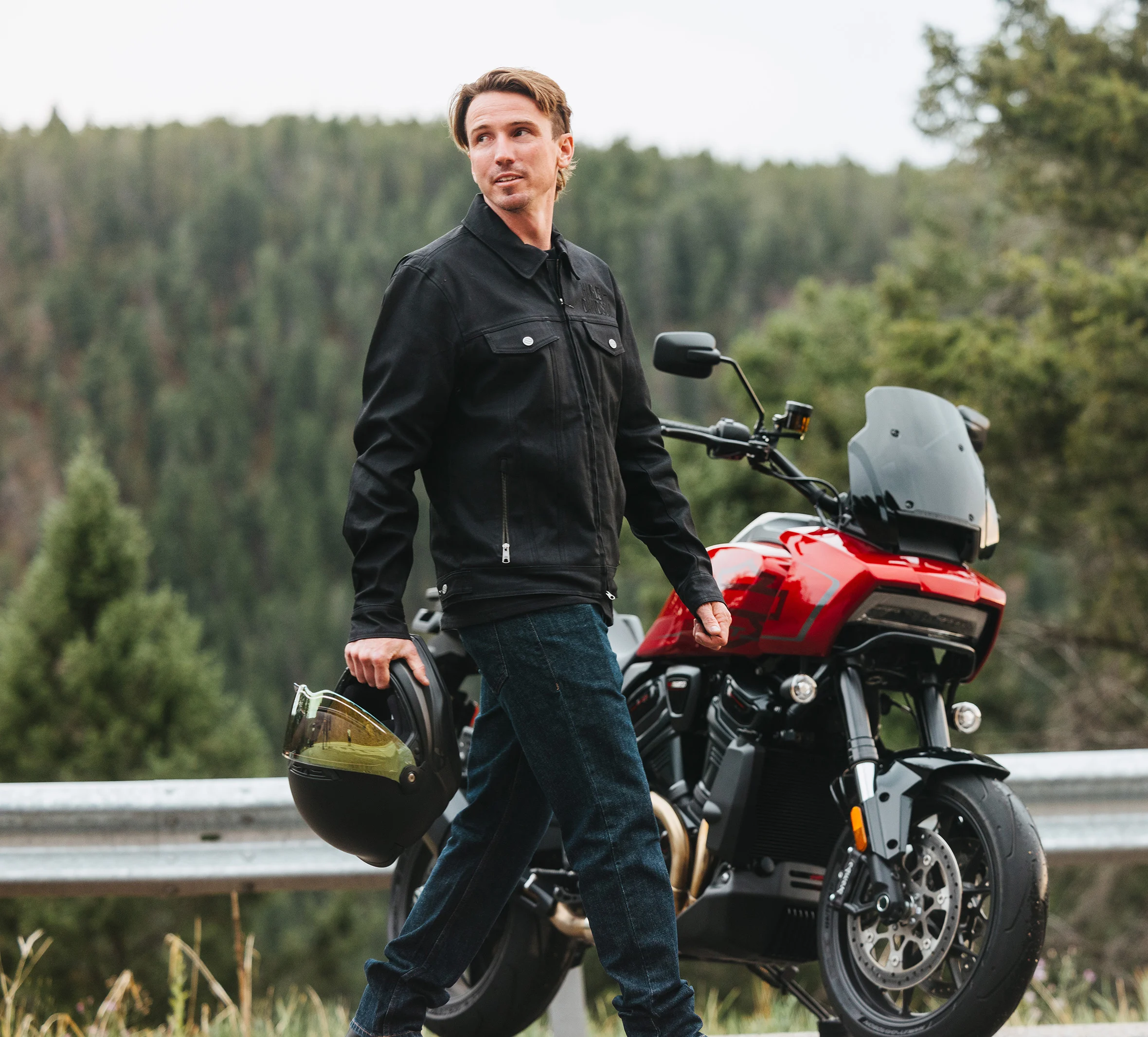 Men's H-D Flex Layering System Trucker Riding Jacket