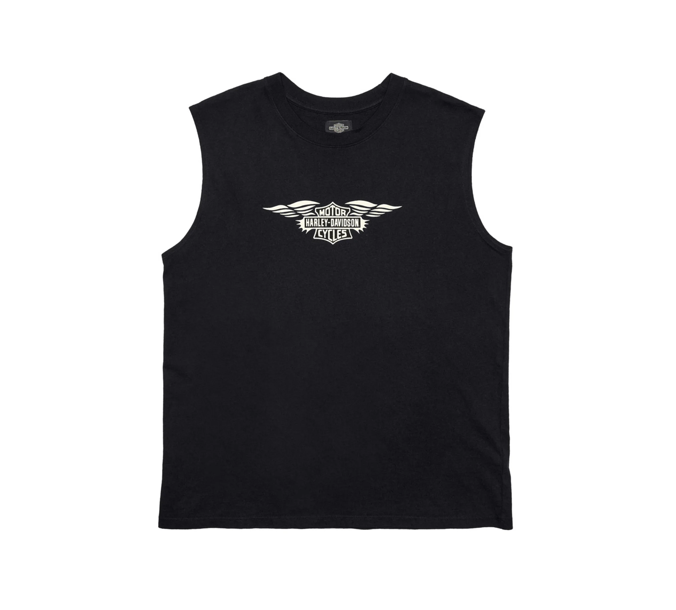 Silver Wing Boxy Muscle Tank - Jet Black