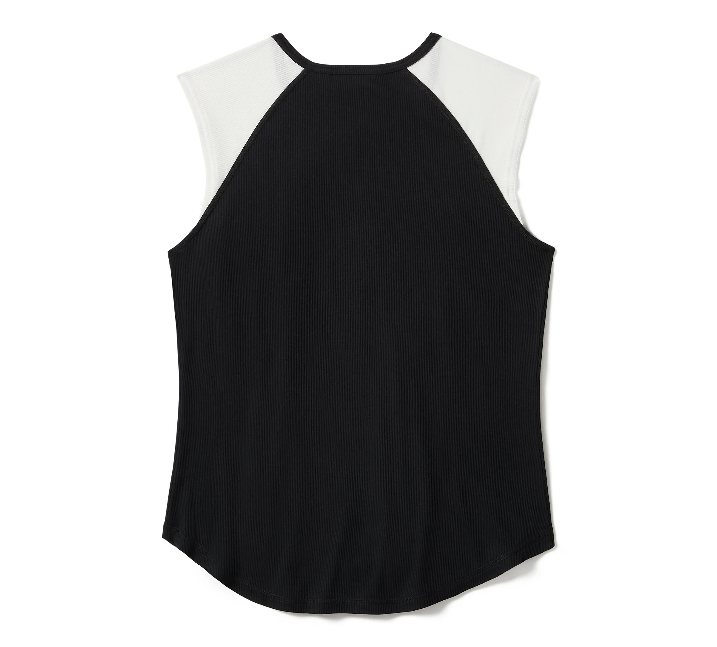Women's Chrome Evo Raglan Tank - Colorblock - Harley Black & Cloud Dancer