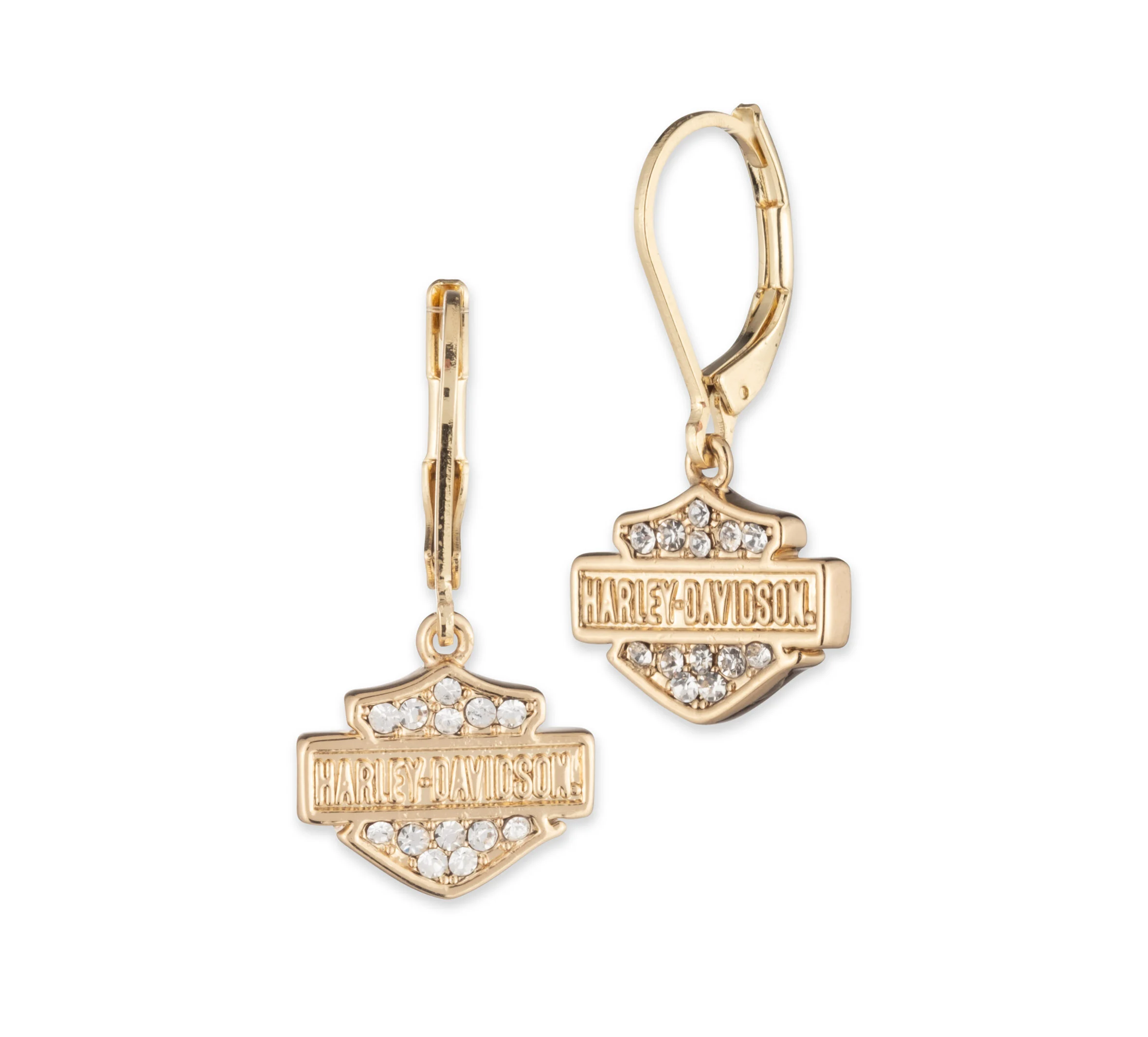 Women's Pavé Crystal Logo Drop Earrings