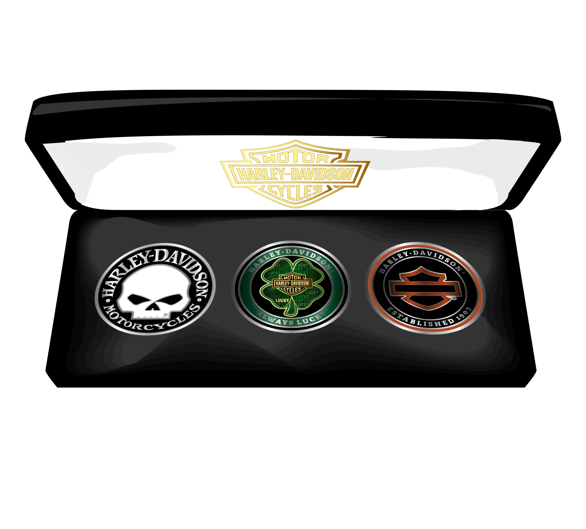 H-D Ballmarker Coin Box Set