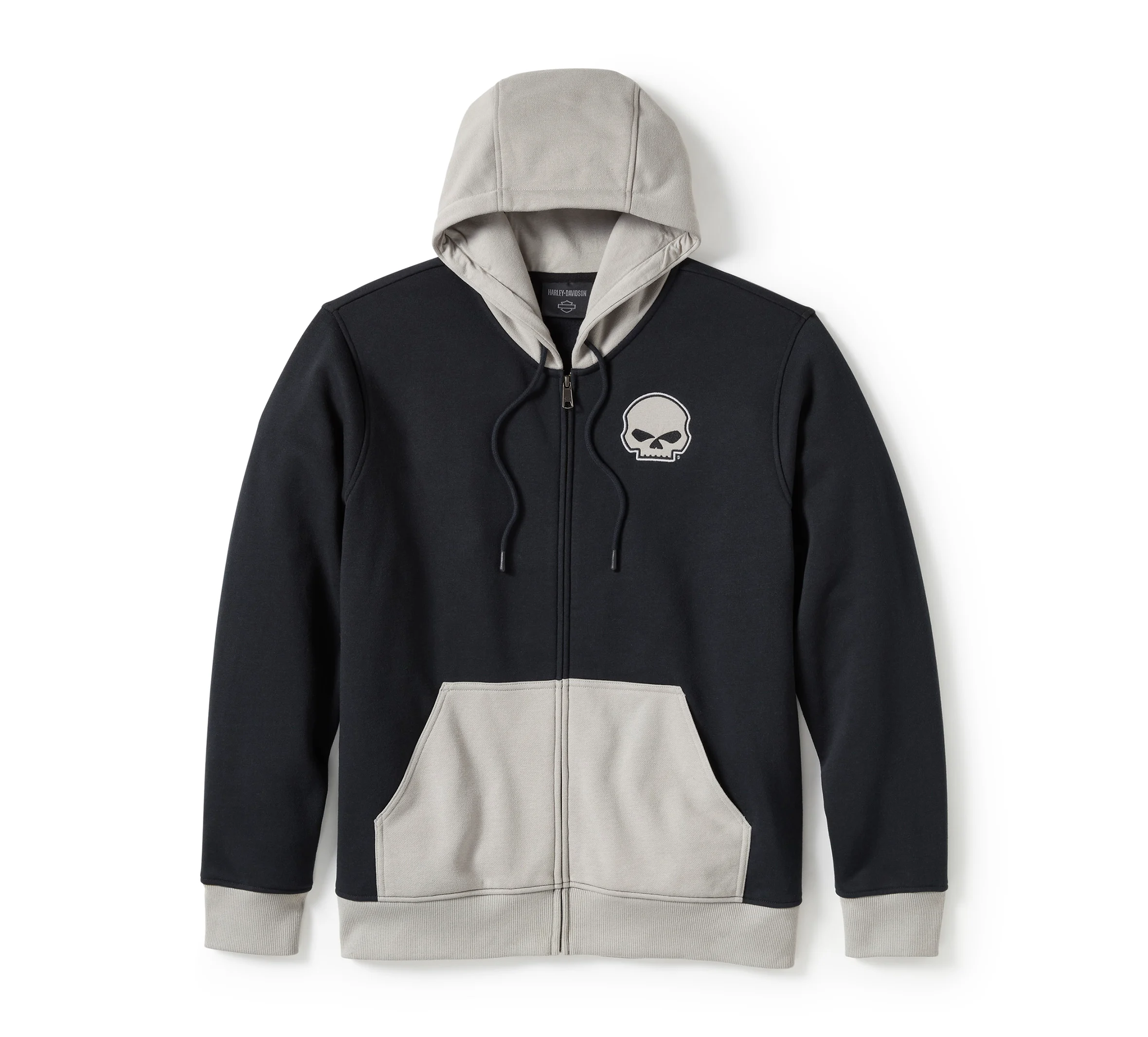 Men's Willie G Skull Colorblock Zip Front Hoodie