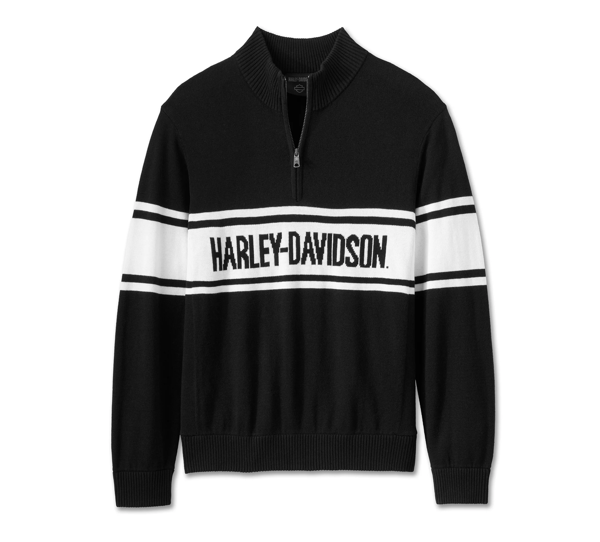 Men's Harley-Davidson 1/4 Zip Sweater - Harley Black