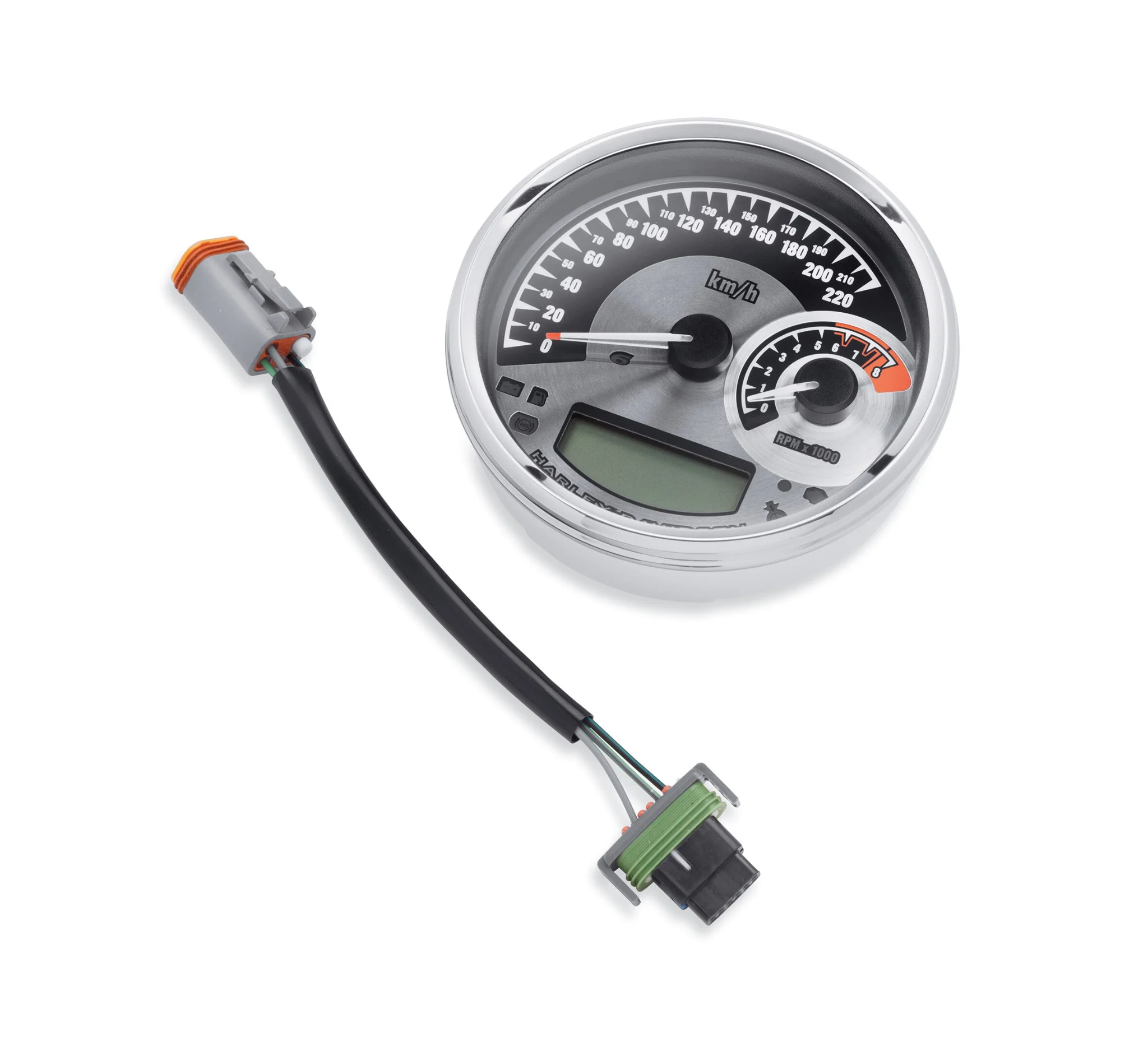 5 in. Combination Analog Speedometer/Tachometer Kilometers/hr- Spun Aluminum Dial