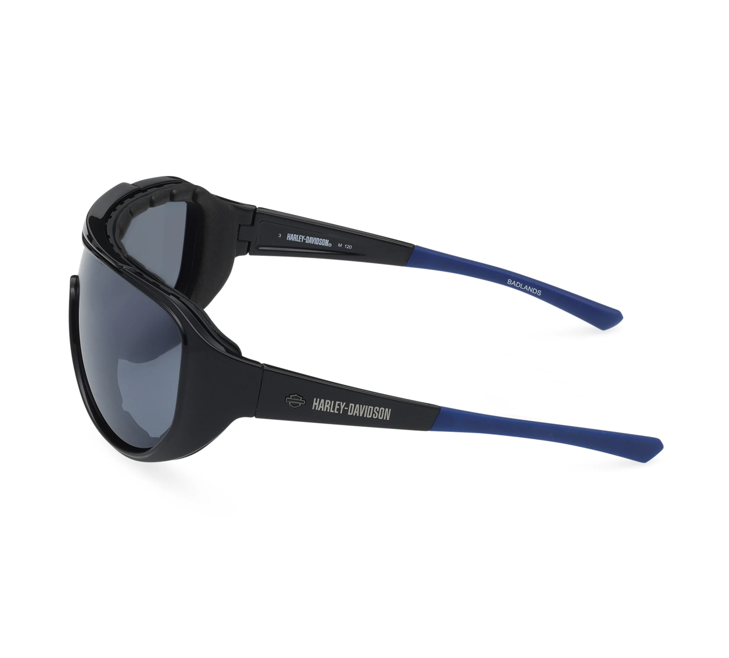 Badlands Aviator Motorcycle Riding Wrap Performance Sunglasses - Black