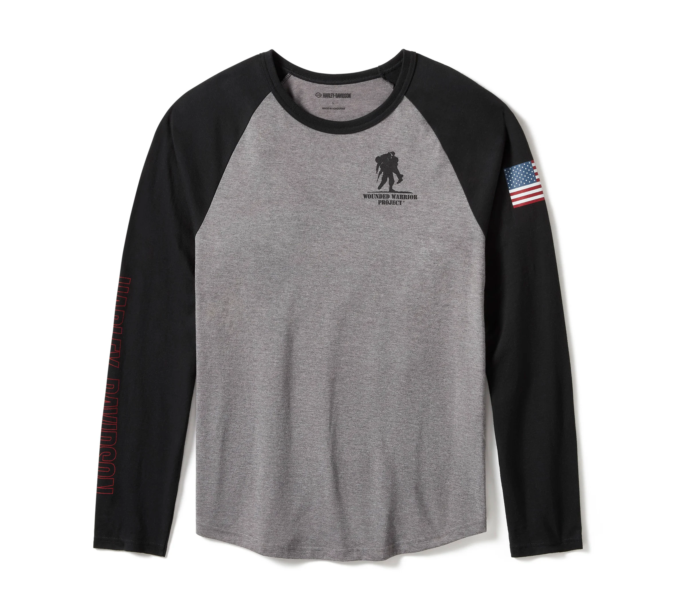 Men's Harley-Davidson Wounded Warrior Project Stripes Baseball Tee