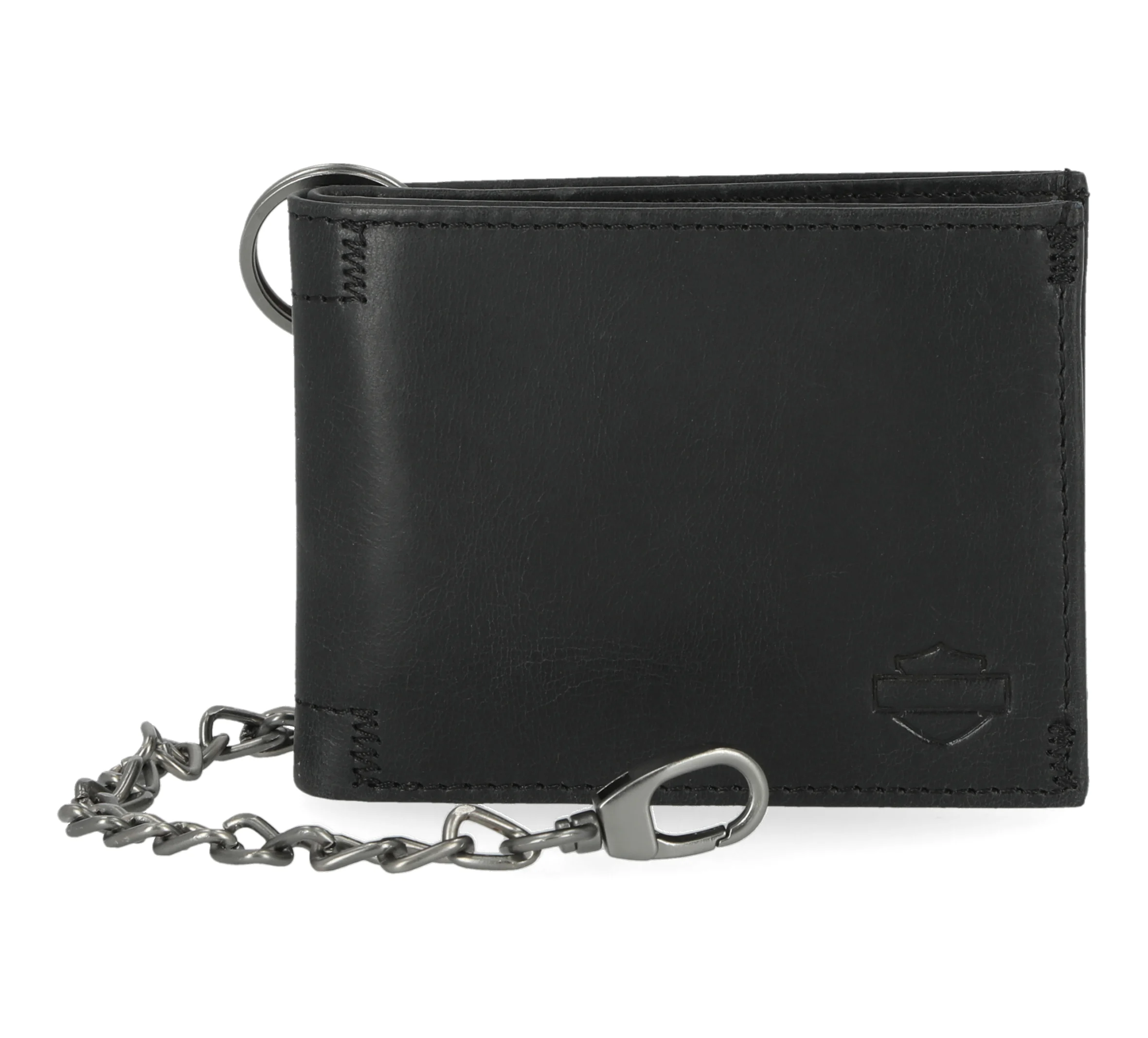 Men's Universal Classic Billfold Leather Wallet With Chain